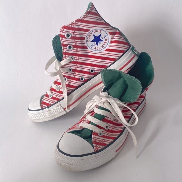 Converse Shoes - Vintage Candy Cane High Top Converse
